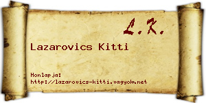 Lazarovics Kitti névjegykártya